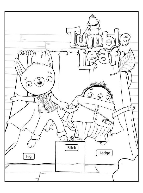 Coloring page Tumble Leaf Fig Stick and Hedge